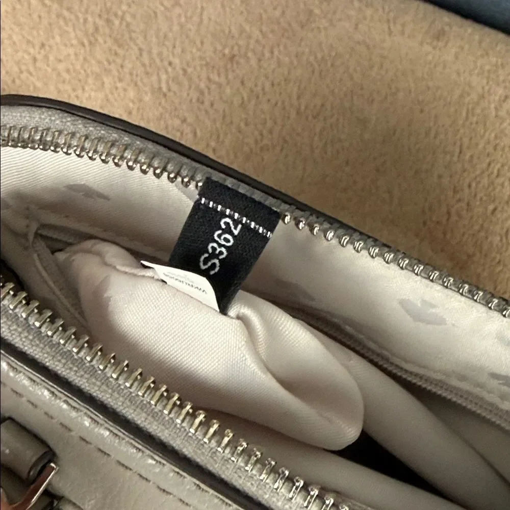 Kate Spade Gray Leather Dome Satchel Crossbody Bag